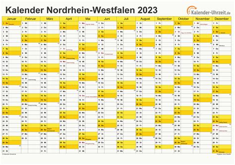 Feiertage 2023 Nordrhein Westfalen Kalender