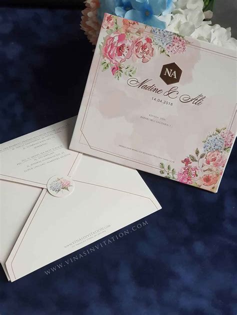 Vinas Invitation Indonesian Wedding Flower Blossom Theme Custom