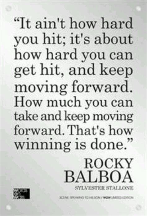 Thats How Winning Is Done Rocky Balboa Strong Keepgoing The Words