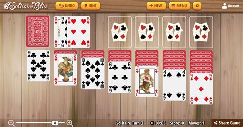 Play Solitaire 3 Cards Klondike Turn Three Solitaire Bliss