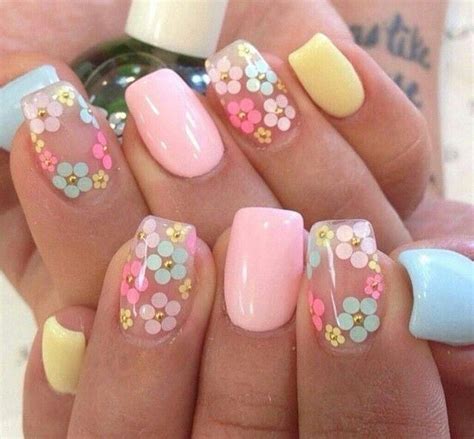 Wow Love These Spring Nails Springnails Easter Nail Art Designs