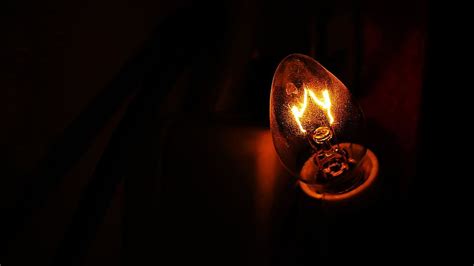Hd Wallpaper Bulb Light Dark Night Silent Warm Light Bulbs