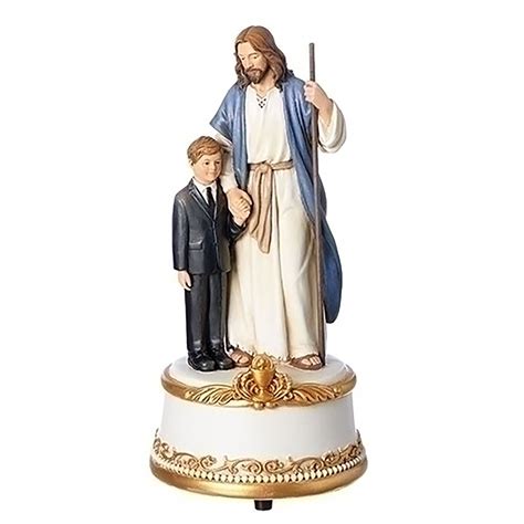 Jesus With Boy First Communicant Statue