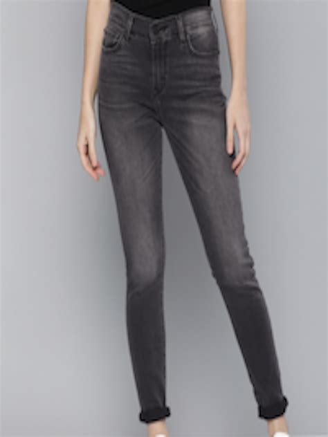 Buy Levis Women Black 710 Super Skinny Fit Heavy Fade Stretchable Jeans