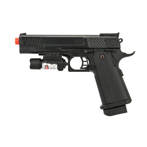 P2002b Fps 140 Spring Airsoft Full Size Pistol With Laser 9 Overall