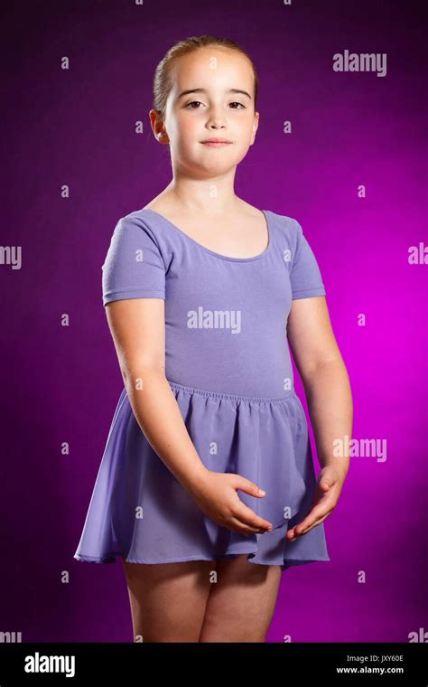 Studio Portrait Photograph Of A 7 Year Old Young White Female Dancer
