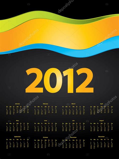 Special Calendar Design For 2012 — Stock Vector © Place4design 6573224