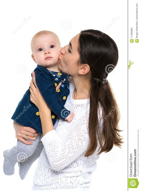 Mother And Little Daughter Gently Embrace Stock Image Image Of Happiness Motherhood 111605665