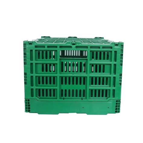 Heavy Duty Vented Type Plastic Crate 60 X 40 X 30 Cm Collapsible Fresh