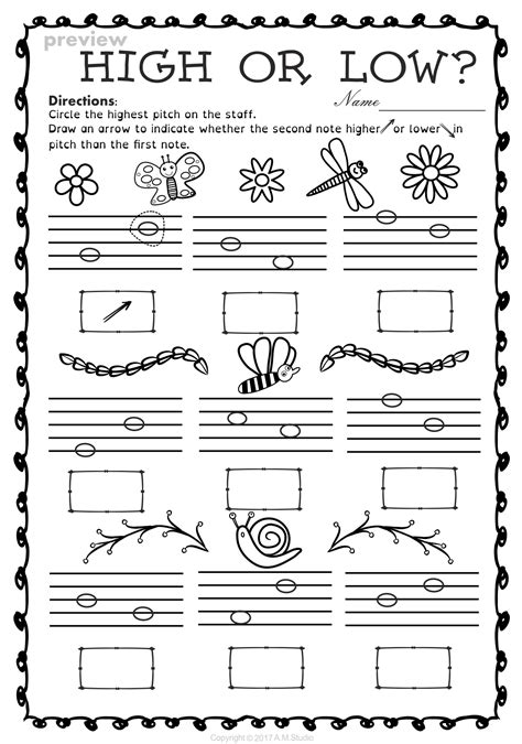 Music Grade 4 Pitch Name Music Pitch Worksheets Music Theory