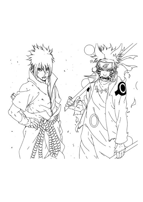 Sasuke E Naruto Para Colorir Imprimir Desenhos