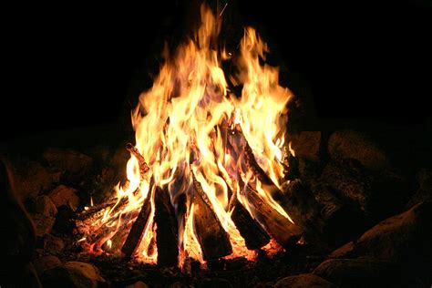 Camping Fire Campsite Fire Tent Stock Photo Alamy Camp Fire Is A