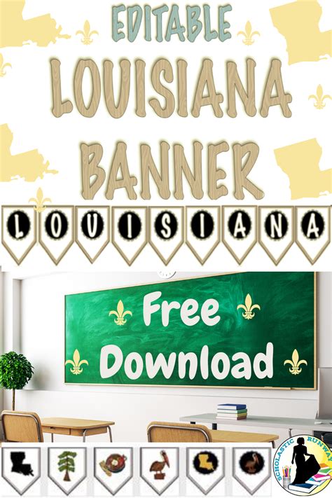 Louisiana Social Studies Editable Banner Louisiana History Bulletin