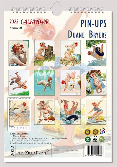 Hilda By Duane Bryers Wall Calendar Edit Pin Up Chubby Girl Retro Vintage A Buy Online