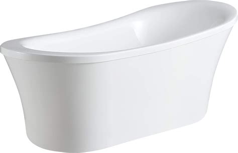 Ove Decors Rachel 70 Inch Freestanding Acrylic Bathtub Pure White