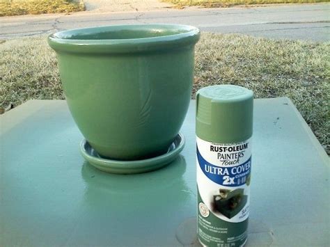 How To Spray Paint A Flower Pot Flower Pots Outdoor Ceramic Flower