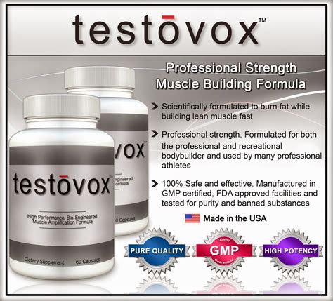 Testovox 2 Bottles Professional Strength Muscle Building Supplement