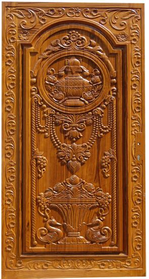 Brown Wooden Carving Doors By Ratan Carving Art Temple From Jaipur