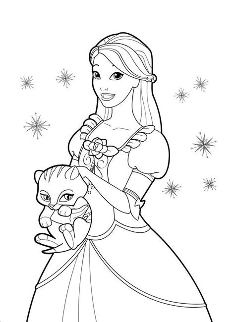 Princess Kitten Coloring Pages Coloring Home