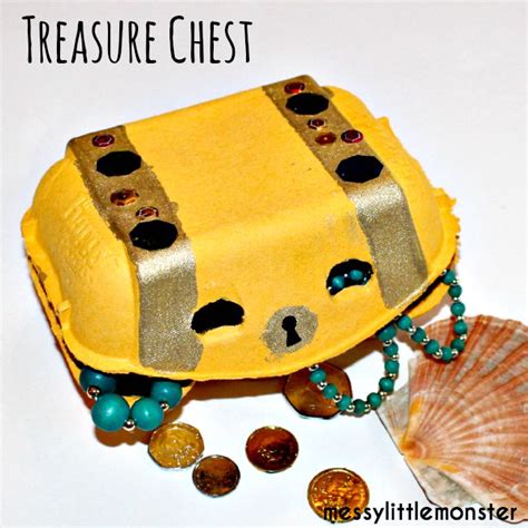 Pirate Treasure Chest Egg Carton Craft Messy Little Monster