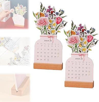 Amazon Bloomy Flowers Desk Calendar Creative Flower Desk