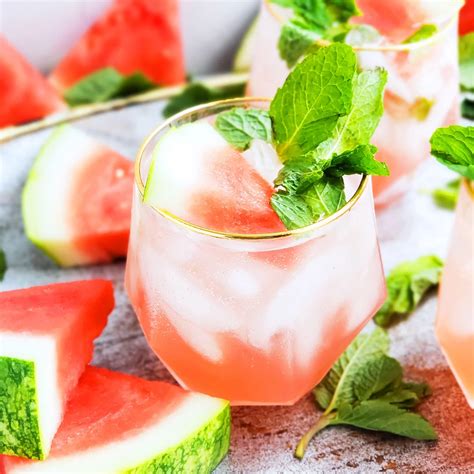 Watermelon Mint Mocktail Recipe Watermelon Mint Mocktails Summer