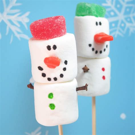 Marshmallow Snowmen Easy Christmas Or Winter Treat Ideas