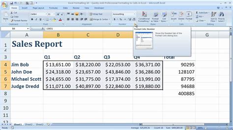 Excel Formatting Tip Quickly Add Professional Formatting To