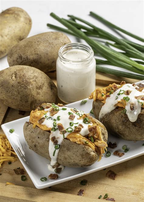 Buffalo Ranch Loaded Idaho® Baked Potatoes Idaho Potato Commission