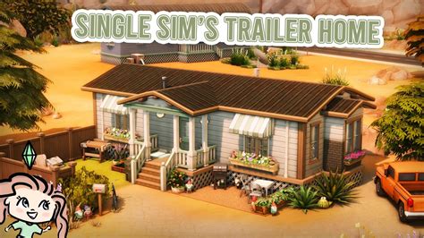 Single Sims Trailer Home 🌵 The Sims 4 Speed Build Youtube