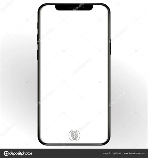 Phone Mobile Smartphone Mockup Isolated On White