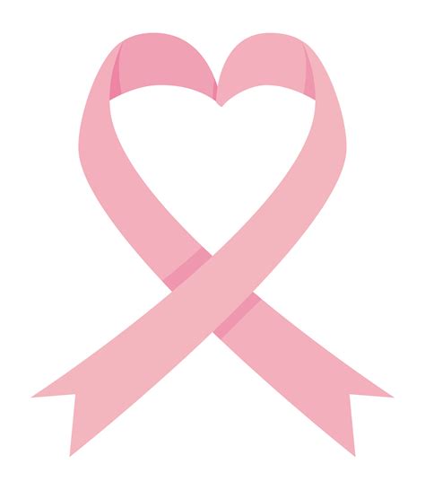 Heart Pink Ribbon Of Breast Cancer Awareness Vector Design Vector Art At Vecteezy