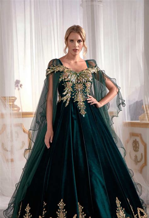 Green Kaftan Set Turkish Henna Dress Hijab Wedding Dresses Online