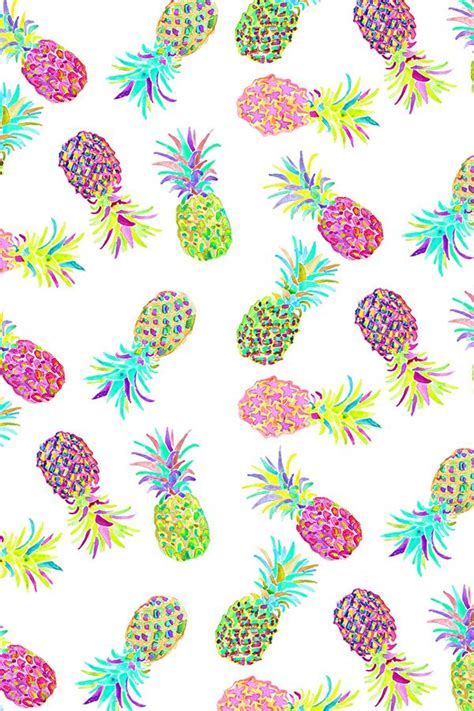 Colorful Fabrics Digitally Printed By Spoonflower Pineapple Multi
