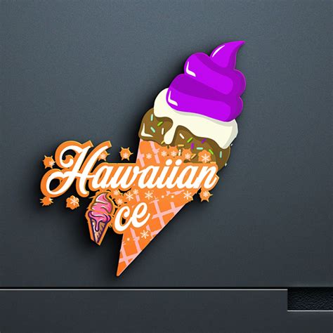 Ice Cream Shop Logo With Free Mockup Behance