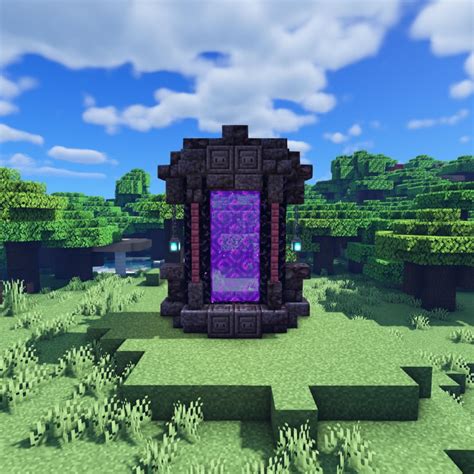 I Made Two Simple Nether Portal Designs Minecraftbuilds