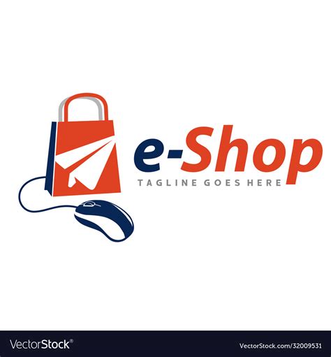 Online Shop Logo Ecommerce Logo Design Royalty Free Vector