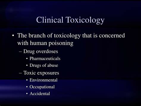 Ppt Clinical And Forensic Toxicology Powerpoint Presentation Free