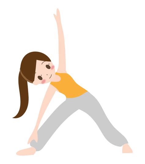 エクササイズや体操をする女性のイラスト 無料のフリー素材 イラストエイト