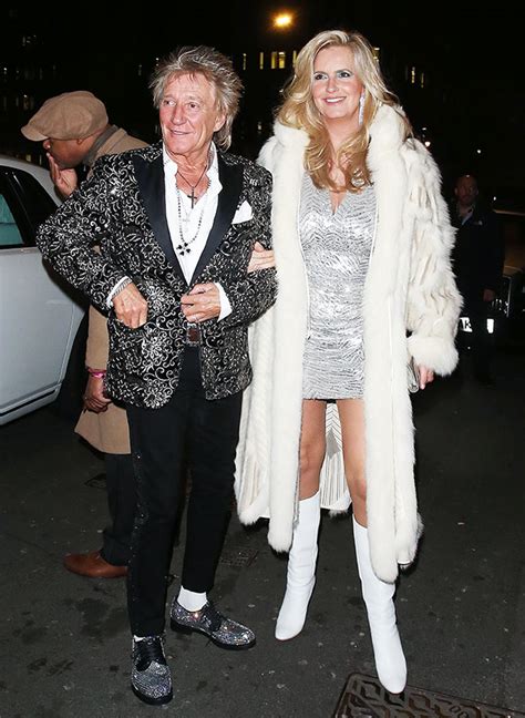 Rod Stewart And Wife Penny Lancaster Match In Silver On Date Night Hollywood Life