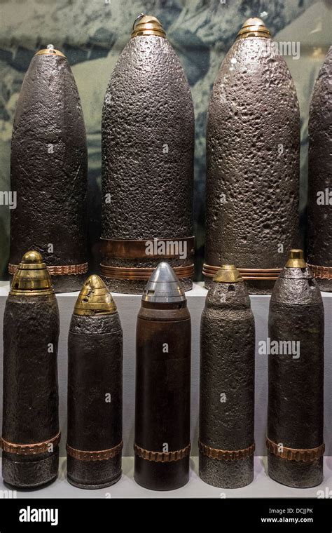 First World War One Artillery Ammunition Grenades And Shells In The Wwi