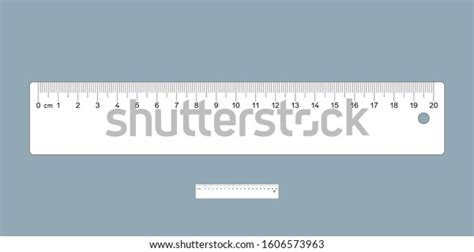20 Centimeter Flat Scale Ruler Vector Stock Vector Royalty Free
