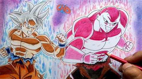 Como Dibujar A Goku Ultra Instinto Vs Jiren Artestark Youtube Images