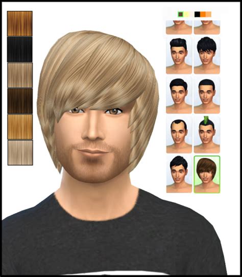 Sims 4 Hairs ~ Simista David Sims Emo Hairstyle For Male