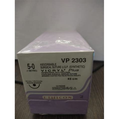 Buy Ethicon Synthetic Vicryl Plus Antibacterial Sutures 50polyglactin