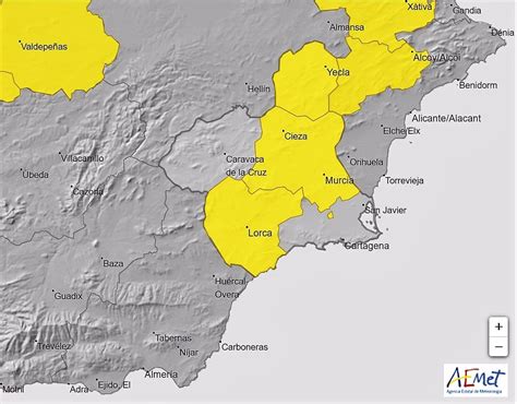 La Aemet Activa El Nivel Amarillo Por Lluvias En El Altiplano Vega Del