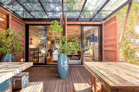 Beautiful Shipping Container House Raised Among The Tree Canopies