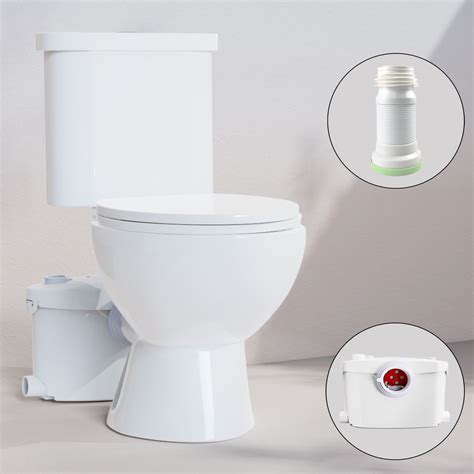 Macerating Upflush Toilet For Basement With 600 Watt Macerator Pump Ac