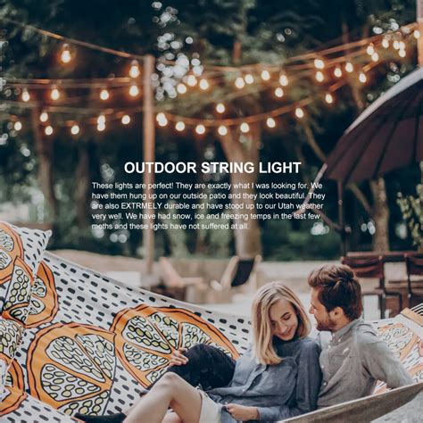 Addlon 2 Pack 48ft Led Outdoor String Lights With Edison Shatterproof