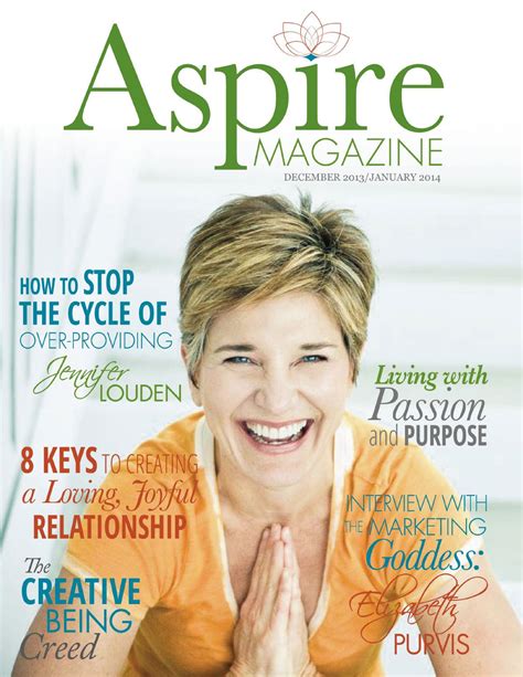 Aspire Magazine Dec 13jan 14 Sneak Peek Living A Life Of Purpose